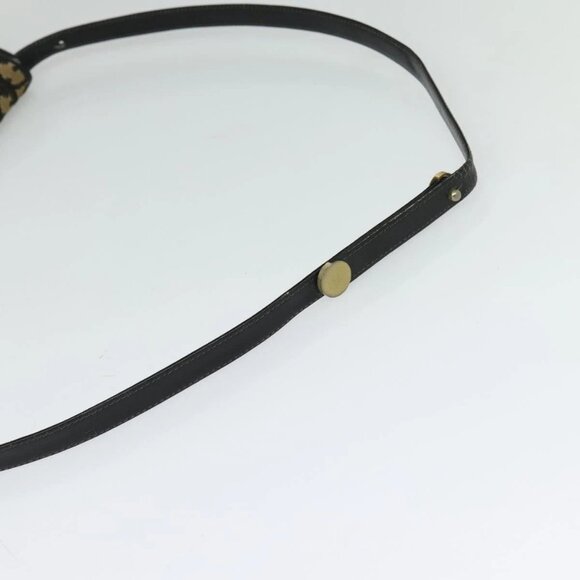 Christian Dior Trotter Canvas Shoulder Bag Navy Gold Auth BD2210 - Picture 8 of 16